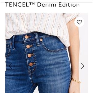 Madewell button fly jeans 30 tall EUC